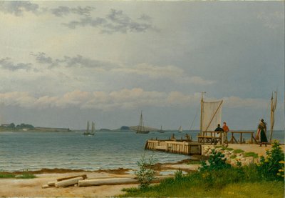 View towards Koster from the Jetty at Kallehave by Christoffer Wilhelm Eckersberg